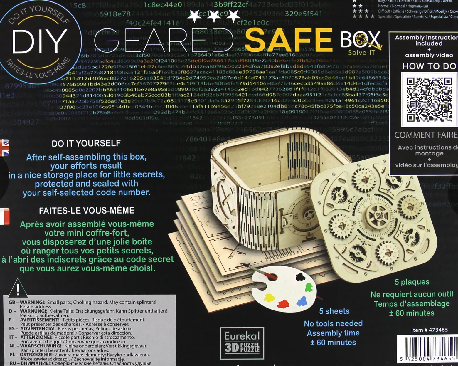 Łamigłówka TREASURE BOX - Geared Safe Secret (DIY) - poziom 3/4