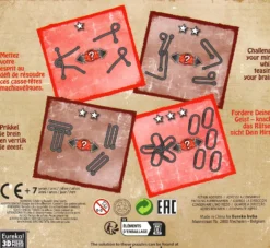 Łamigłówki metalowe 4 szt. BALL PUZZLES - ZESTAW CZERWONY