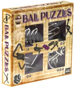 Łamigłówki metalowe 4 szt. BALL PUZZLES - ZESTAW FIOLETOWY