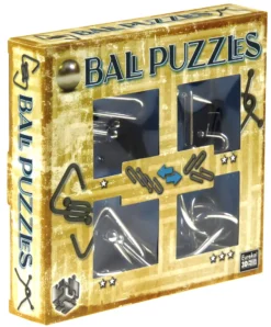 Łamigłówki metalowe 4 szt. BALL PUZZLES - ZESTAW NIEBIESKI