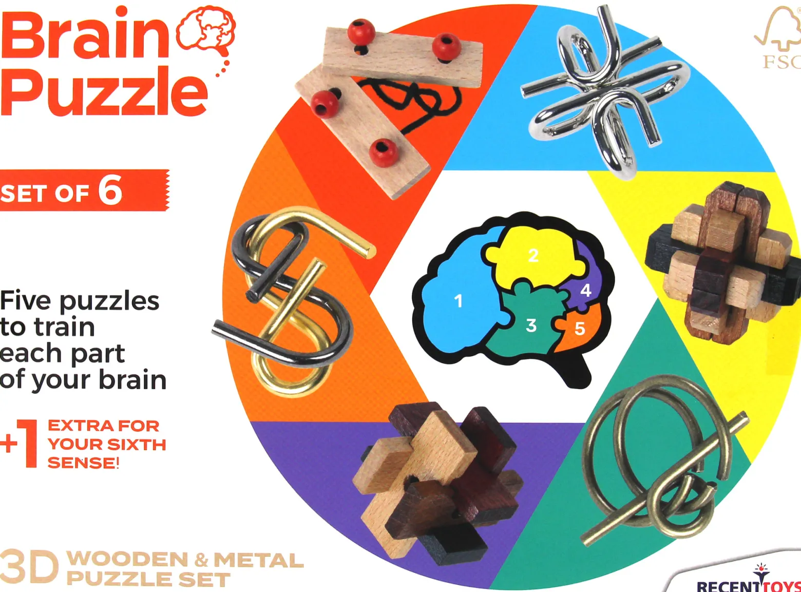 Brain Puzzle (zestaw 6 łamigłówek)