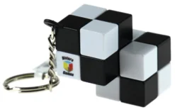 Brelok do kluczy z podwójną czarno-białą kostką 2x2x2 (standard)