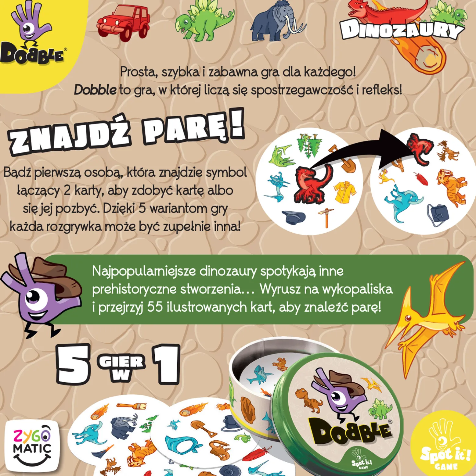 Dobble: Dinozaury (Eco)