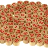Drewniane numerowane znaczniki do Bingo/Lotto (duże) (F90) XXL - 90 szt.