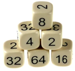 Kości dublujące 16 mm (Backgammon) - 6 szt. (HG)