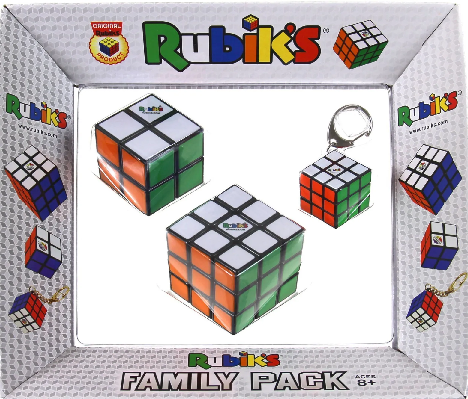 Kostka Rubika - Zestaw 3x3x3 + 2x2x2 + brelok 3x3x3 (Family Pack)