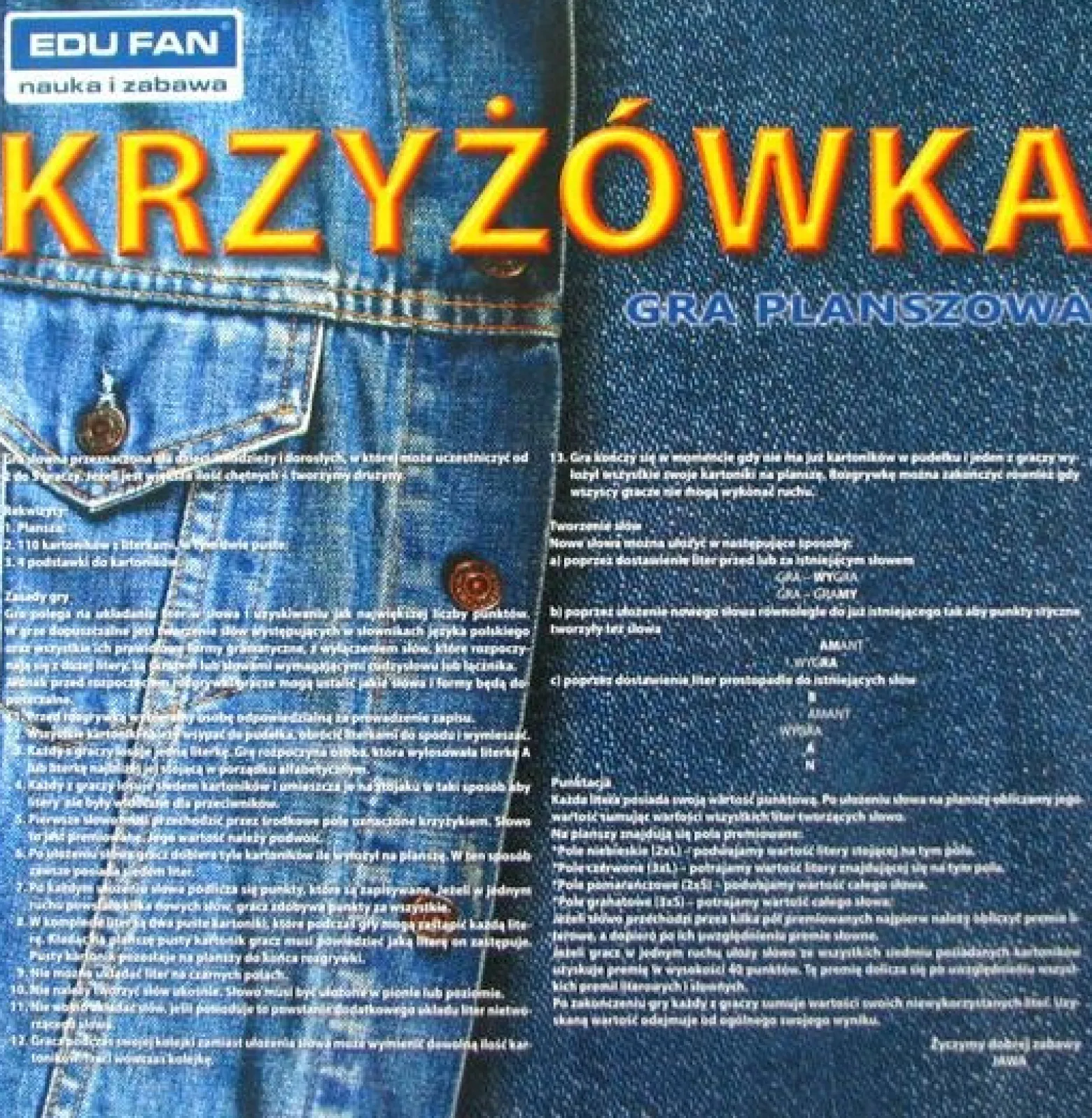 Krzyżówka - gra słowna