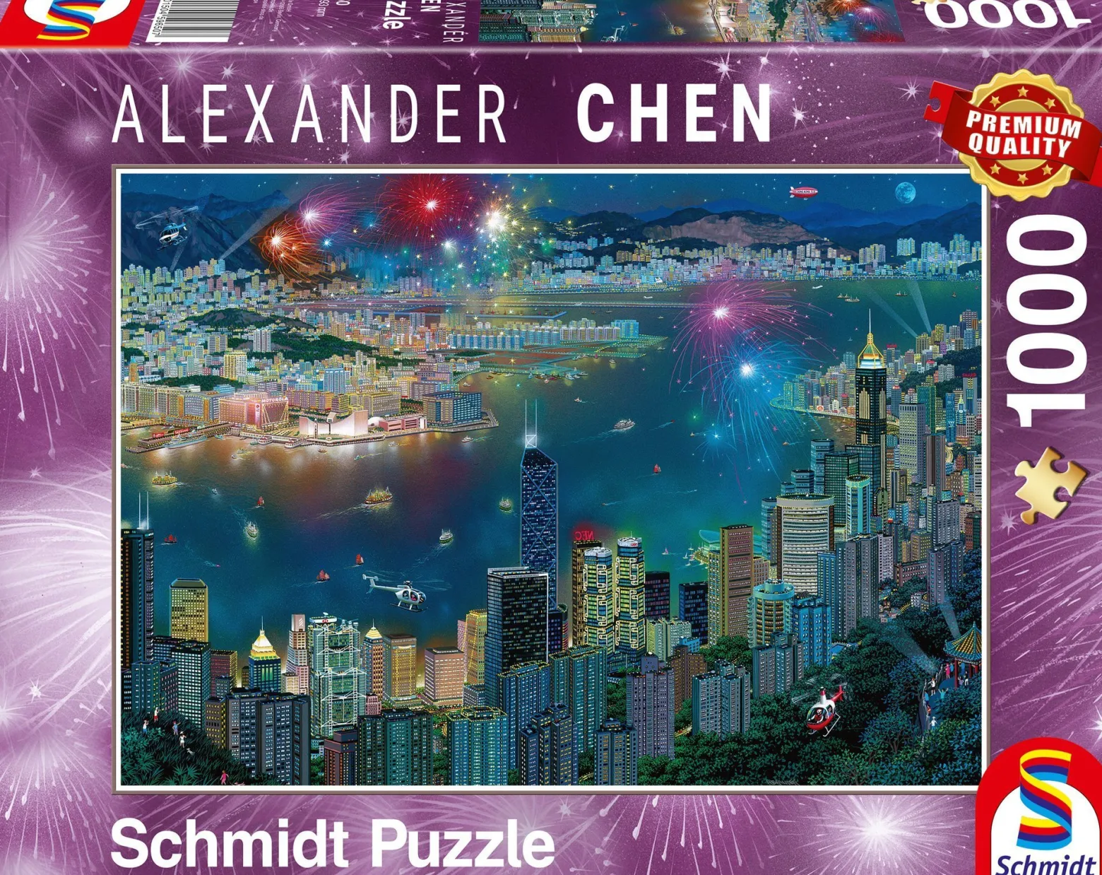 PQ Puzzle 1000 el. ALEXANDER CHEN Fajerwerki nad Hongkongiem
