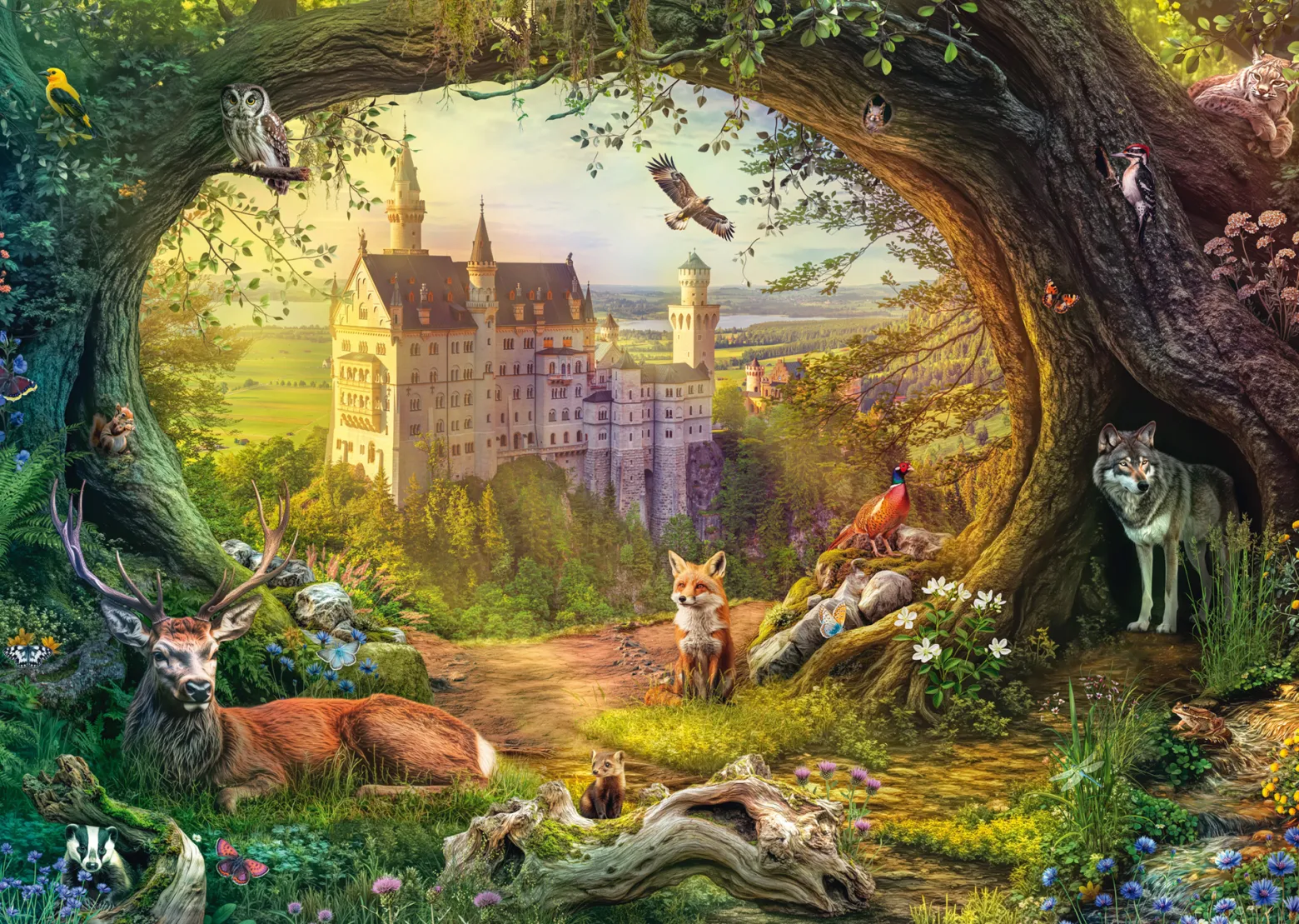 PQ Puzzle 1000 el. Bajkowy zamek i magiczny las