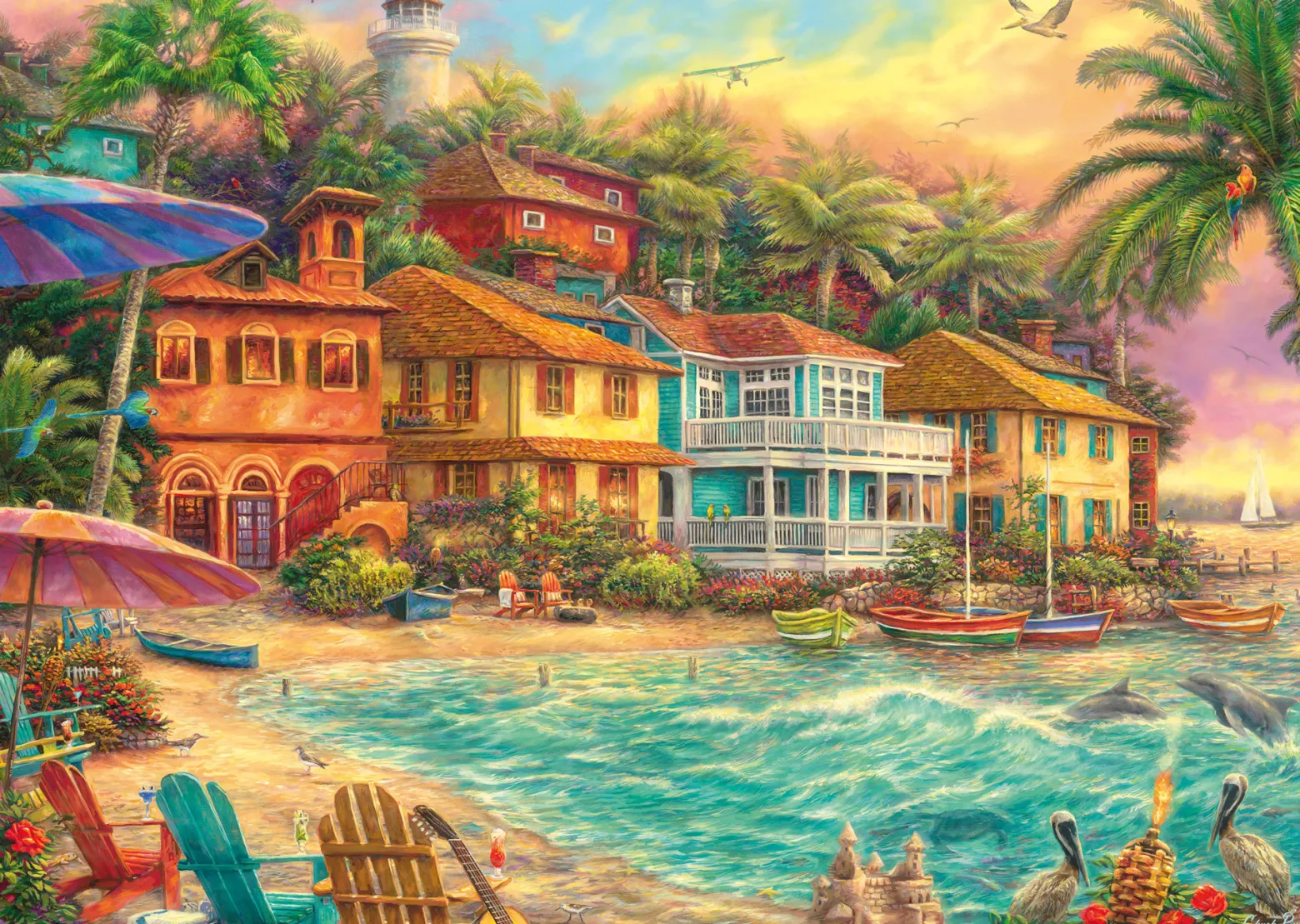 PQ Puzzle 1000 el. CHUCK PINSON Życie na wyspie