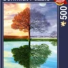 PQ Puzzle 500 el. Jedno drzewo - cztery pory roku