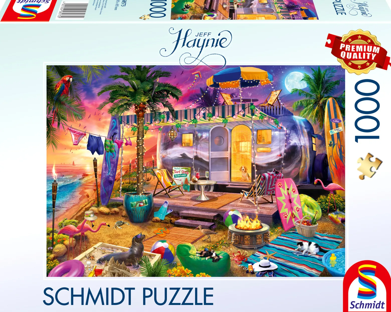 PQ Puzzle 1000 el. JEFF HAYNIE Mobilny domek przy plaży