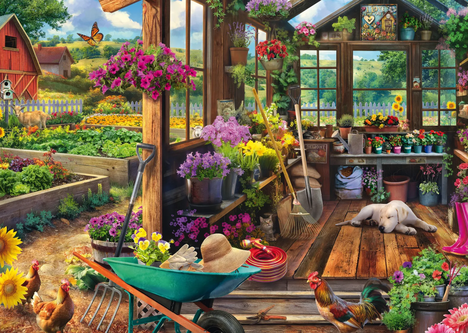 PQ Puzzle 1000 el. JEFF HAYNIE Szopa ogrodowa