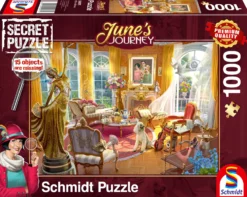 PQ Puzzle 1000 el. JUNE'S JOURNEY (Secret Puzzle) Salon w domu rodzinnym
