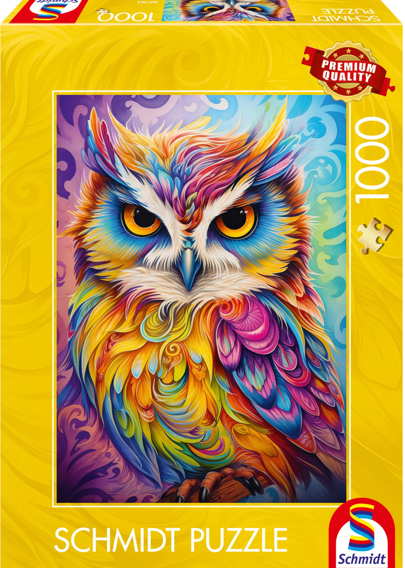PQ Puzzle 1000 el. Kolorowa sowa