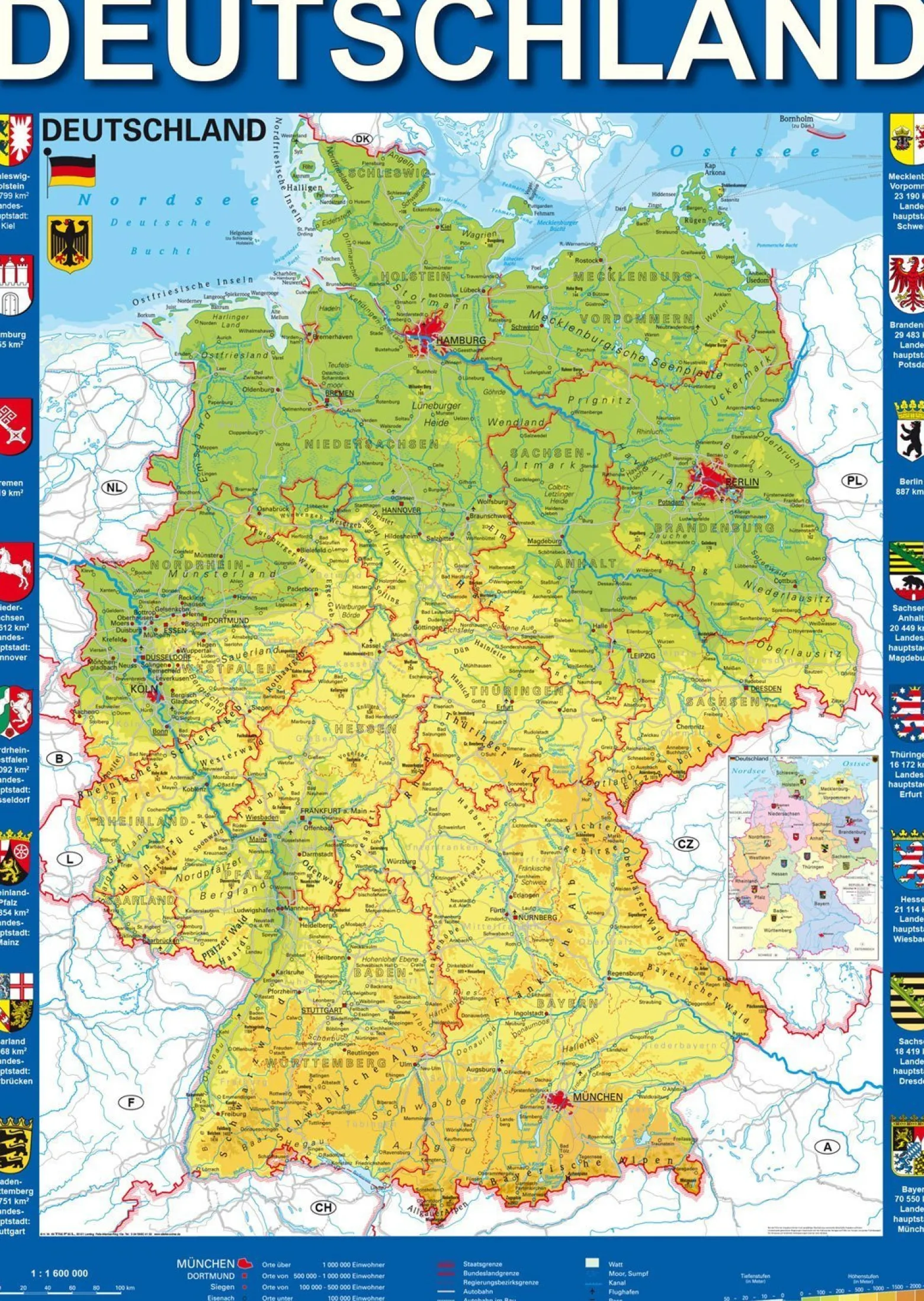 PQ Puzzle 1000 el. Mapa Niemiec