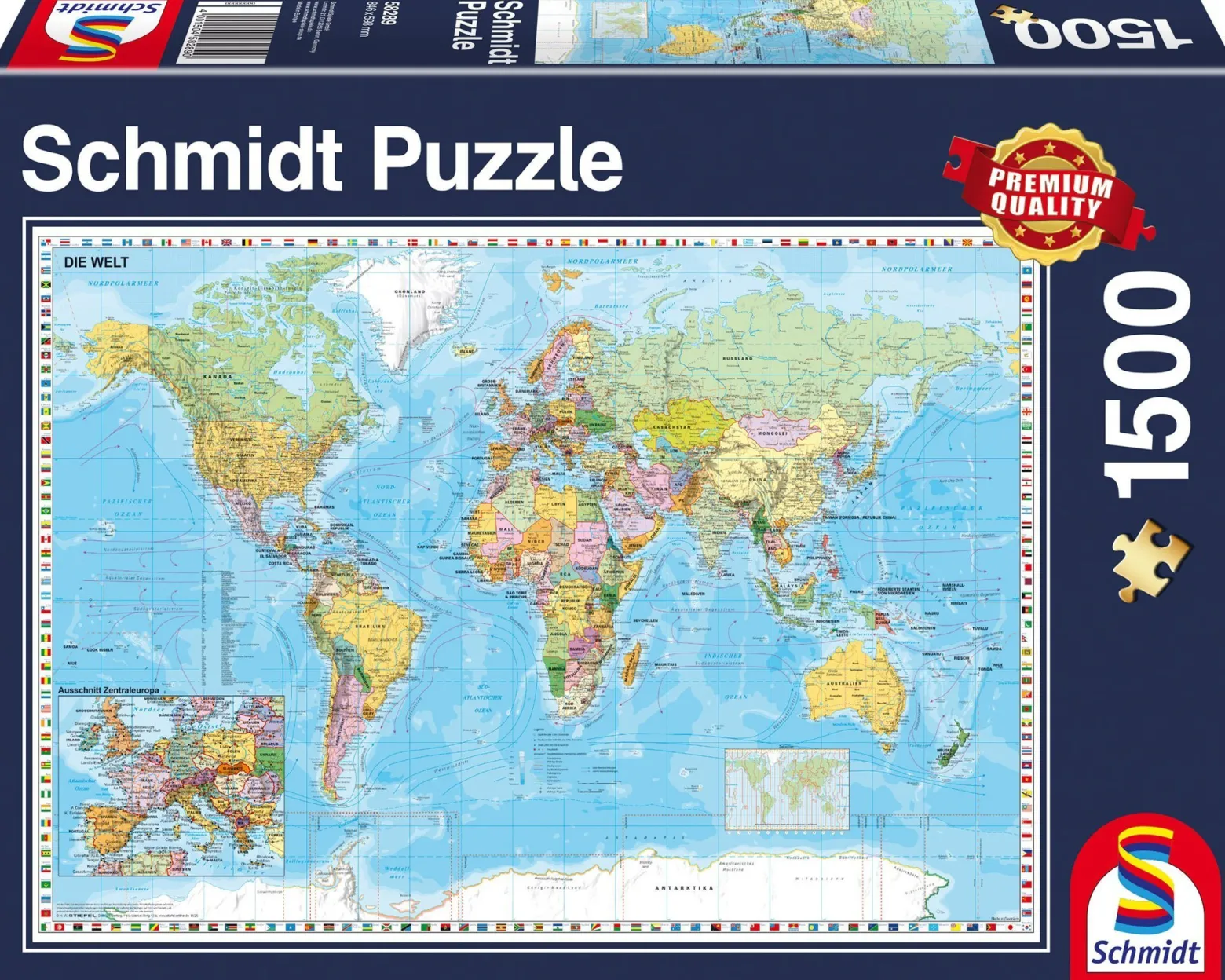 PQ Puzzle 1500 el. Mapa świata