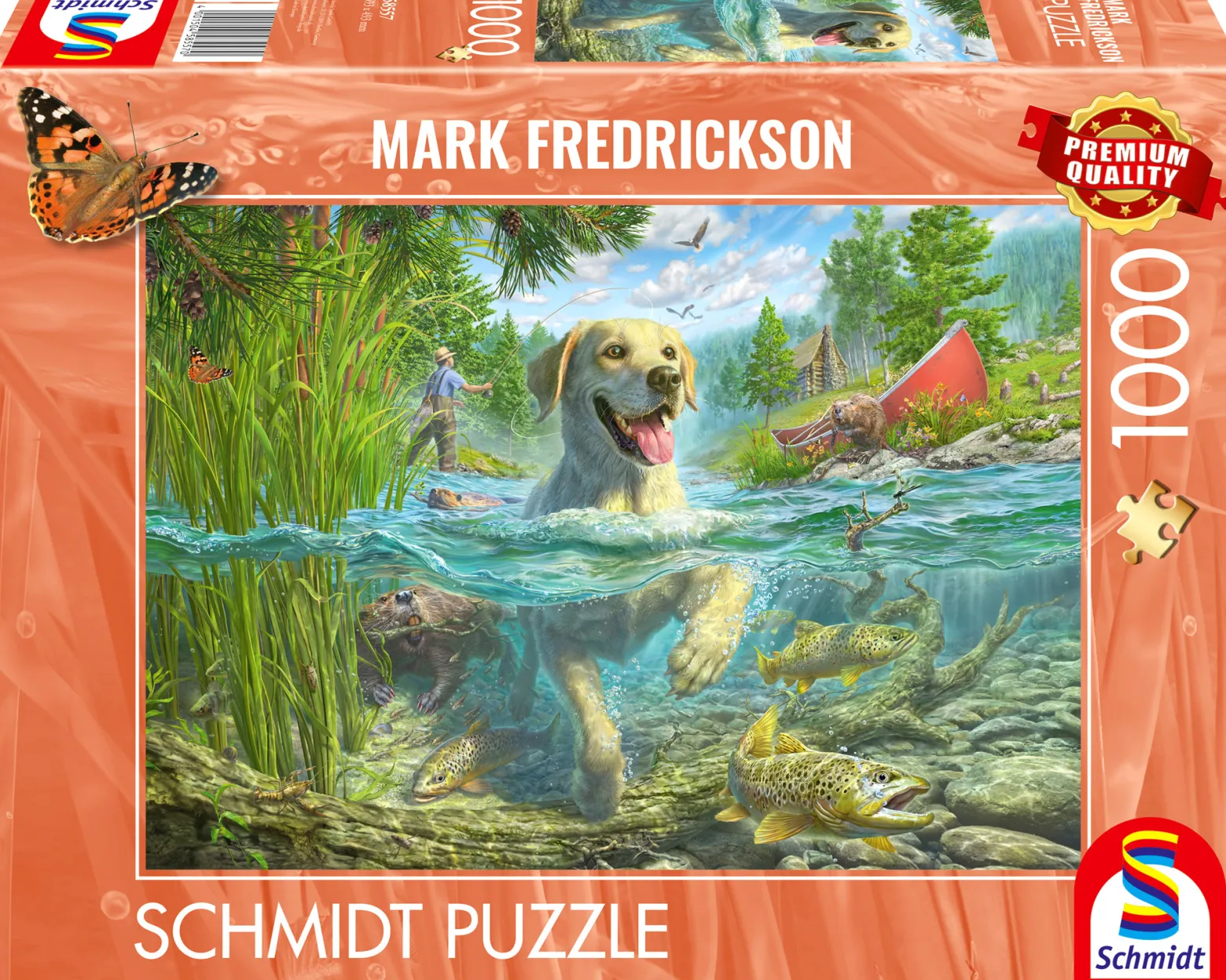 PQ Puzzle 1000 el. MARK FREDRICKSON Labrador na rybach