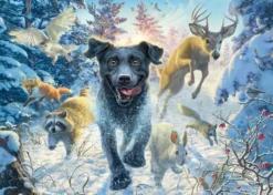 PQ Puzzle 1000 el. MARK FREDRICKSON Labrador na śniegu