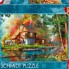 PQ Puzzle 1000 el. Młyn wodny piękną jesienią