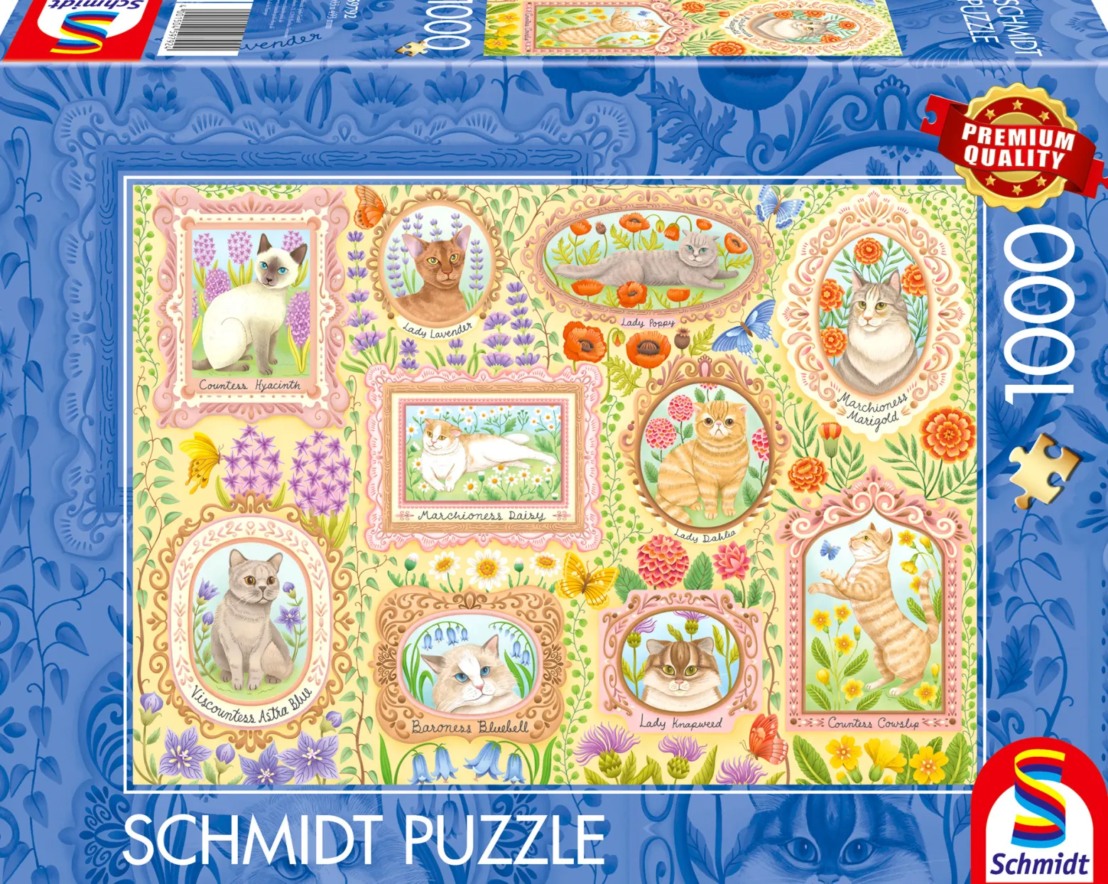 PQ Puzzle 1000 el. Portrety kociej socjety
