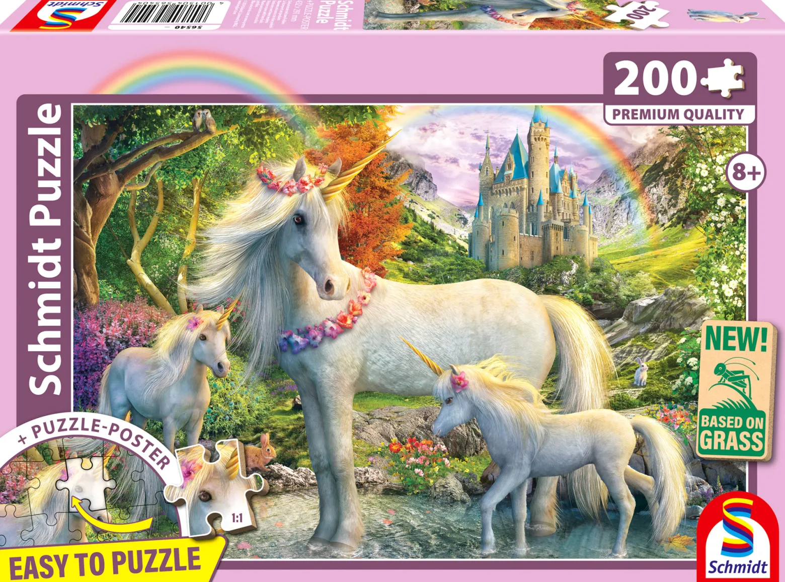 PQ Puzzle 200 el. Rodzina jednorożców