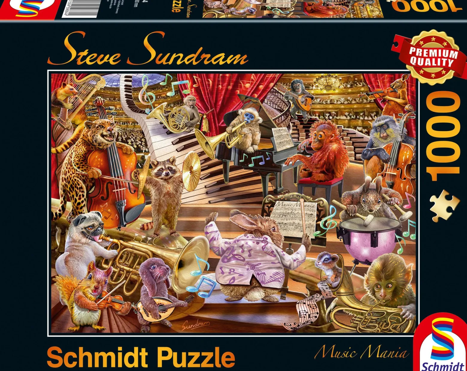 PQ Puzzle 1000 el. STEVE SUNDRAM Zwierzaki grają koncert (Music Mania)