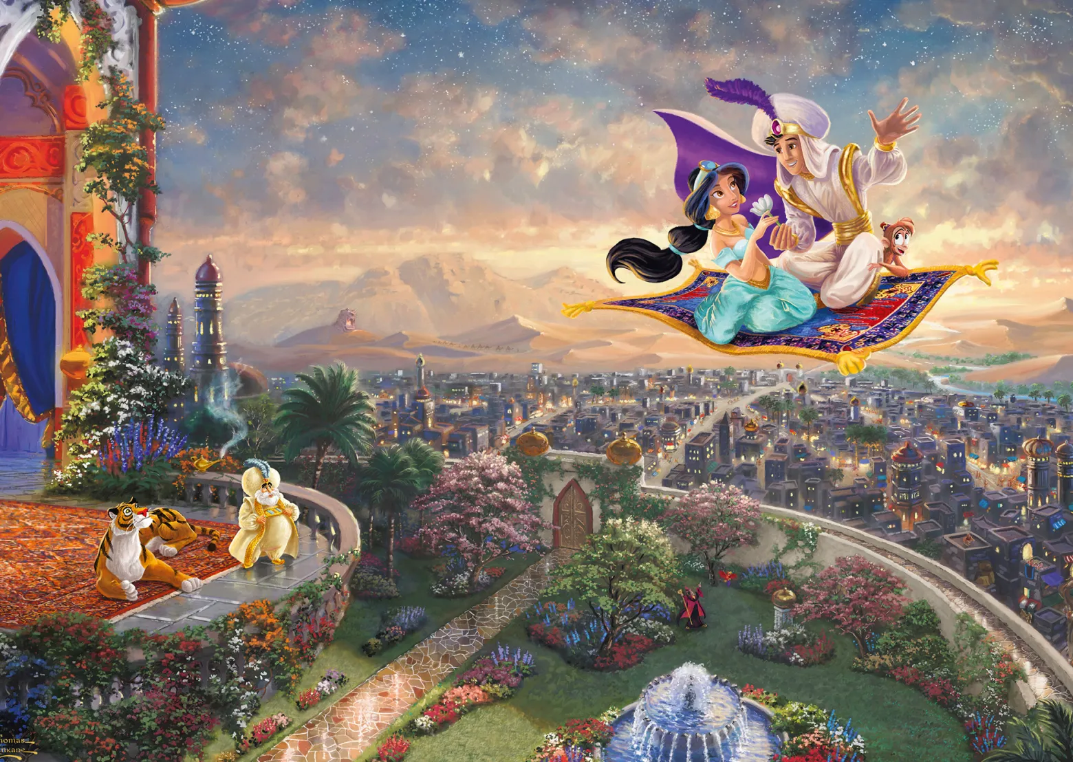 PQ Puzzle 1000 el. THOMAS KINKADE Aladyn (Disney)
