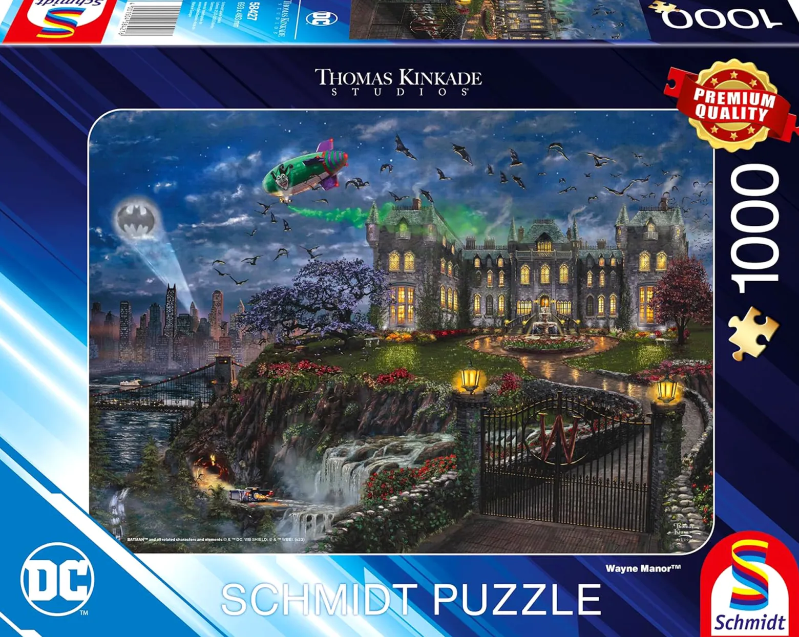 PQ Puzzle 1000 el. THOMAS KINKADE Batman: Rezydencja Bruce'a Wayne'a (DC)