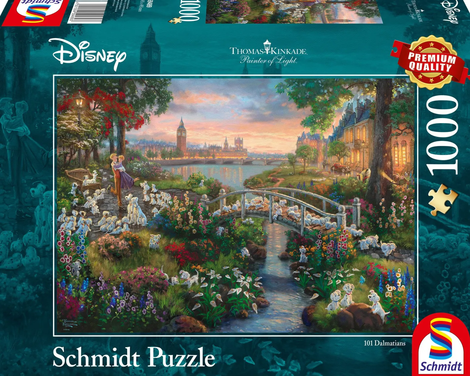 PQ Puzzle 1000 el. THOMAS KINKADE 101 dalmatyńczyków (Disney)