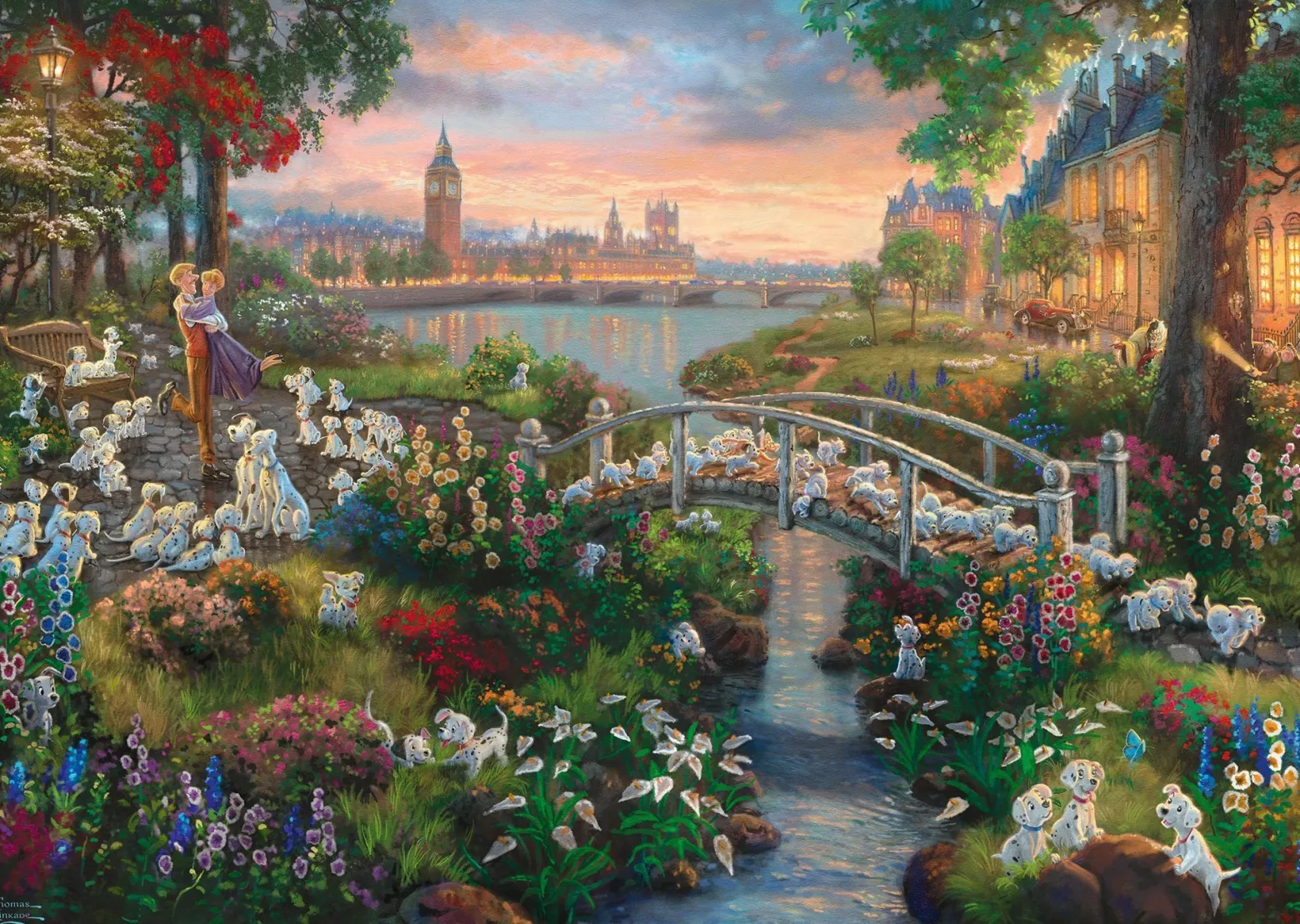 PQ Puzzle 1000 el. THOMAS KINKADE 101 dalmatyńczyków (Disney)
