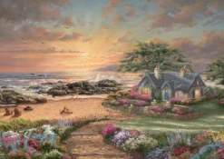 PQ Puzzle 1000 el. THOMAS KINKADE Dom nad morzem