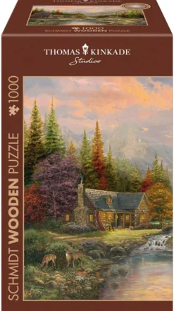 PQ Puzzle 1000 el. THOMAS KINKADE Górski krajobraz (drewniane)