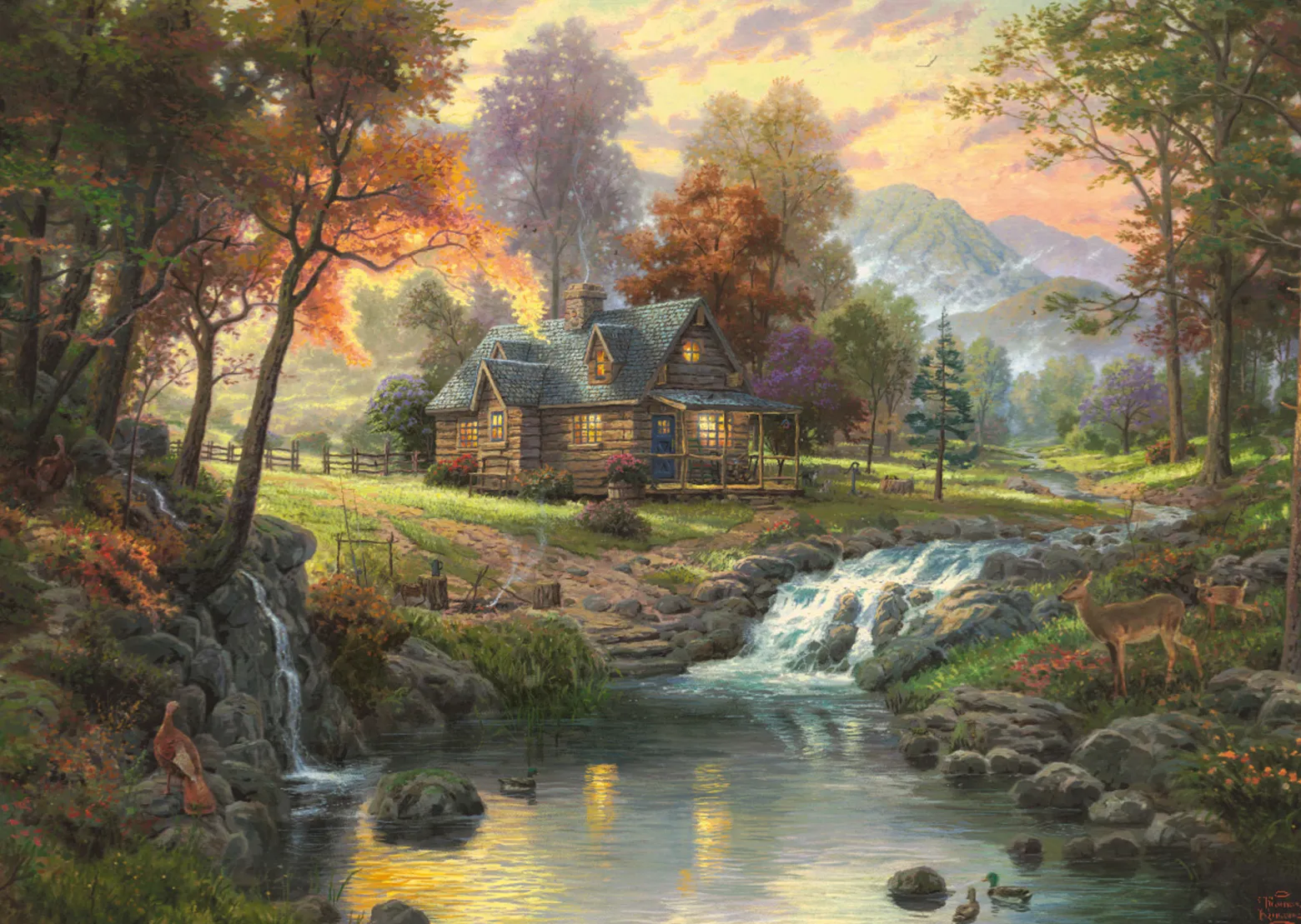 PQ Puzzle 1000 el. THOMAS KINKADE Górskie zacisze