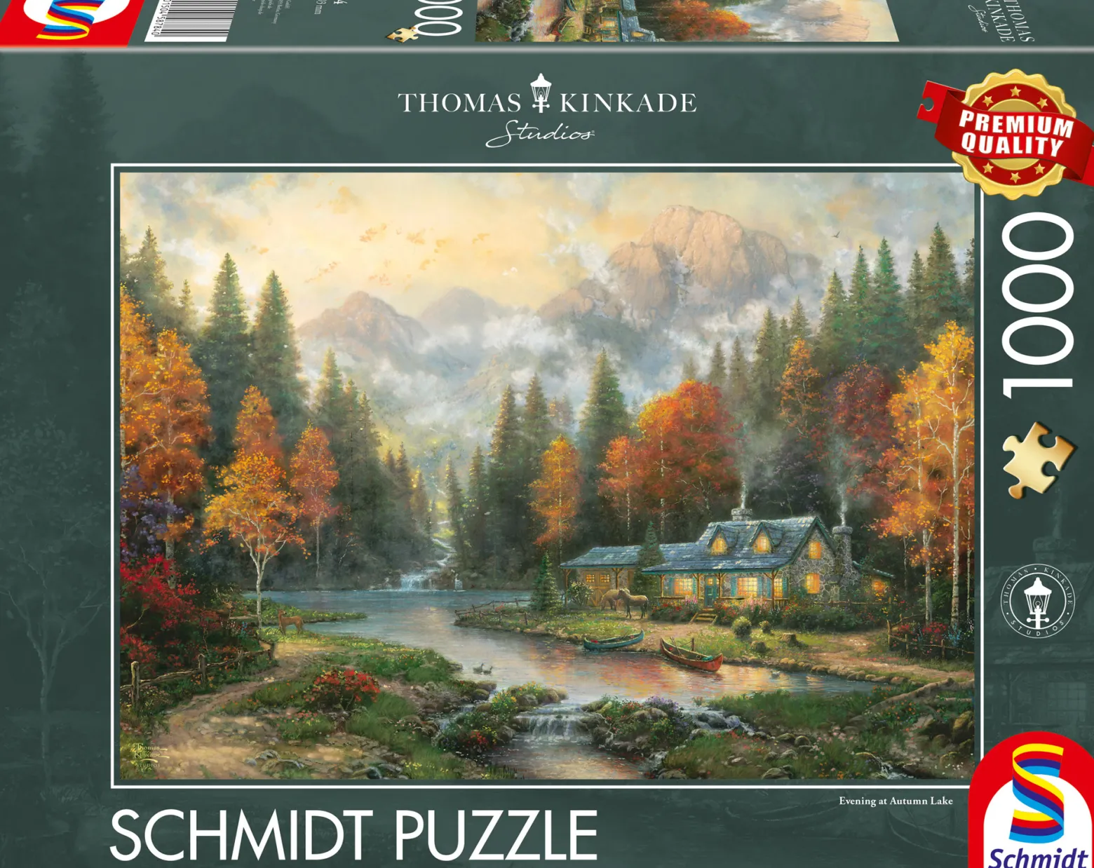 PQ Puzzle 1000 el. THOMAS KINKADE Jesienny wieczór nad jeziorem