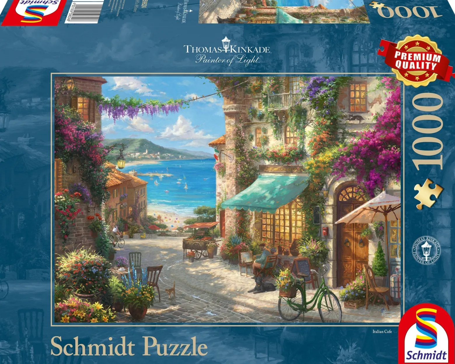 PQ Puzzle 1000 el. THOMAS KINKADE Kawiarenka na Włoskiej Riwierze