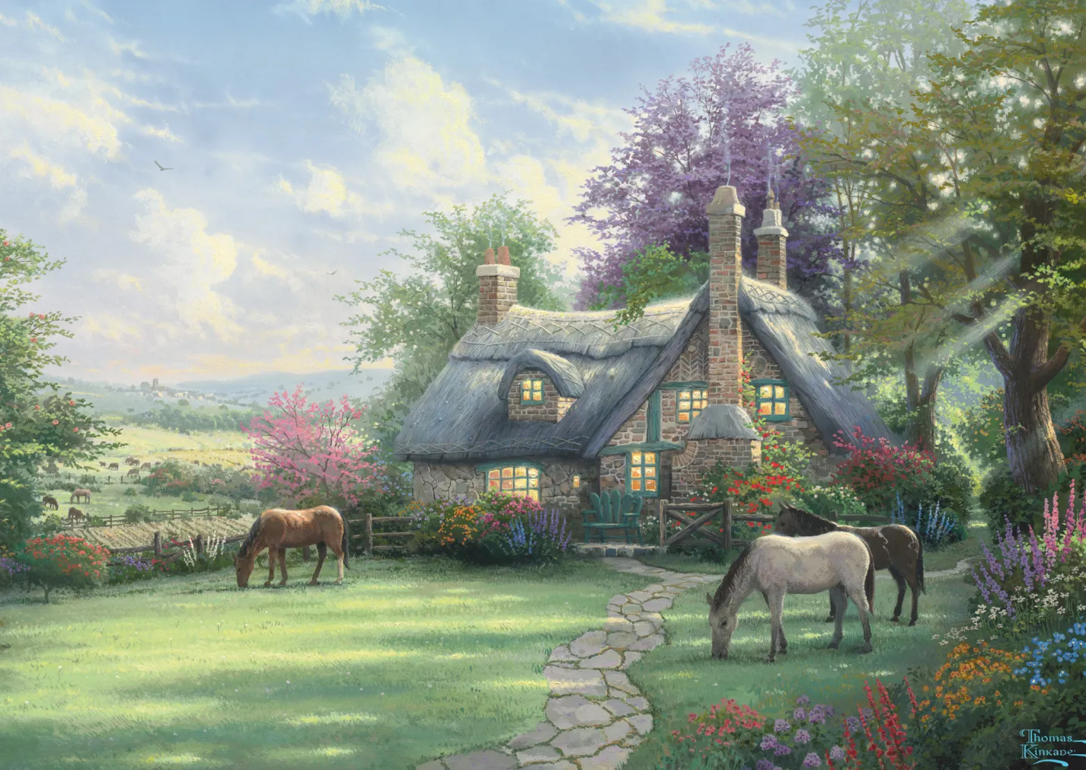 PQ Puzzle 500 el. THOMAS KINKADE Letni dzień (puszka)