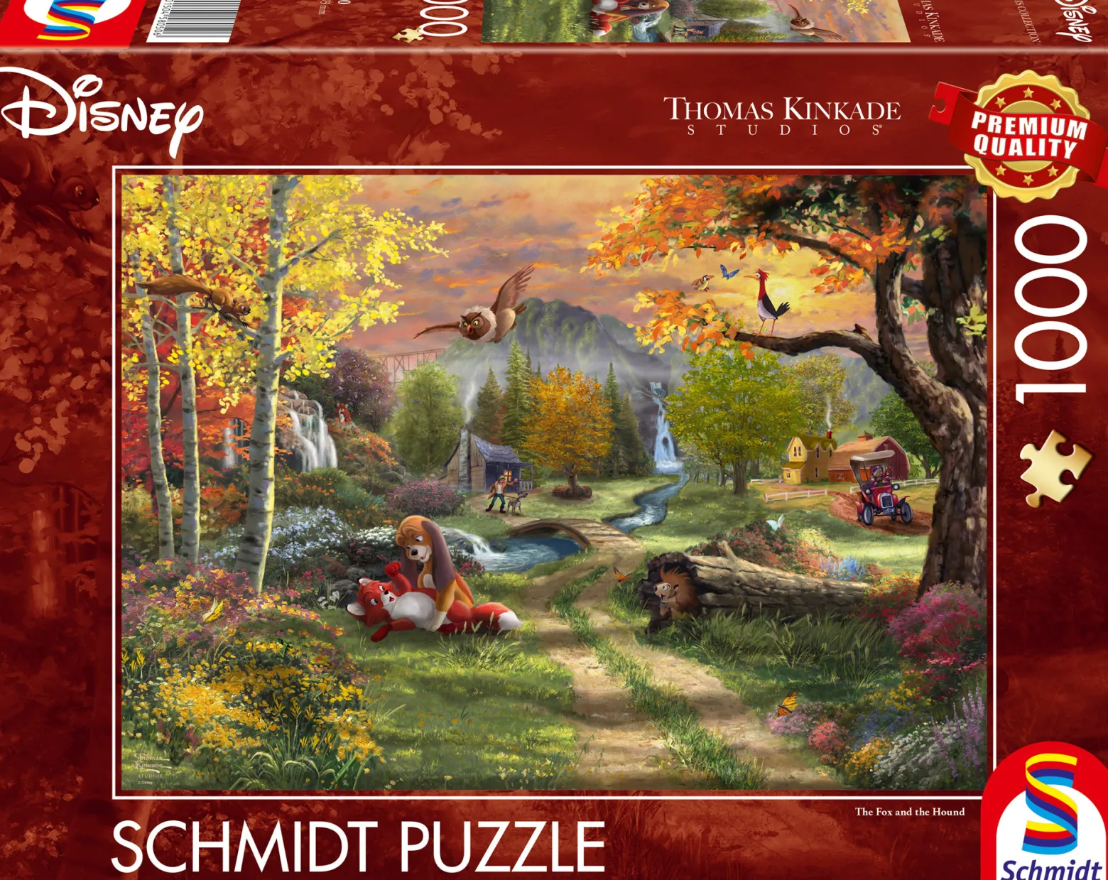 PQ Puzzle 1000 el. THOMAS KINKADE Lis i Pies (Disney)