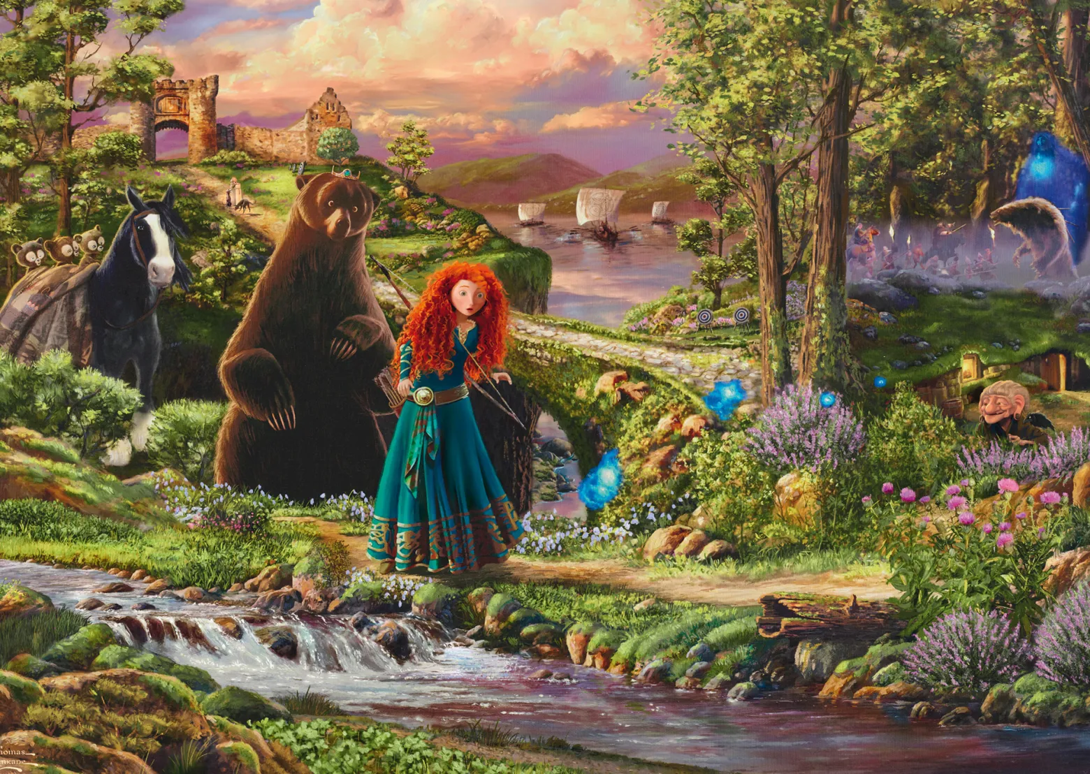 PQ Puzzle 1000 el. THOMAS KINKADE Merida Waleczna (Disney)