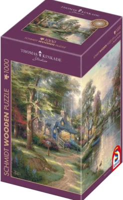 PQ Puzzle 1000 el. THOMAS KINKADE Miasteczko nad rzeką (drewniane)