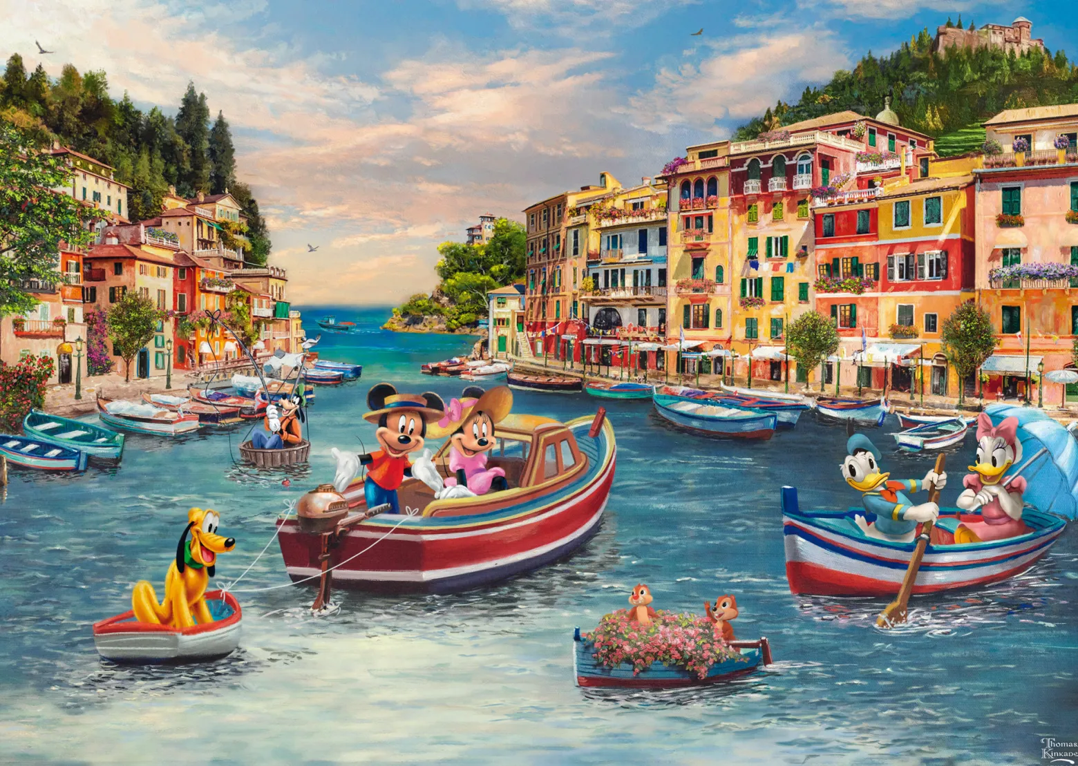 PQ Puzzle 1000 el. THOMAS KINKADE Myszka Miki & Minnie Wakacje we Włoszech (Disney)