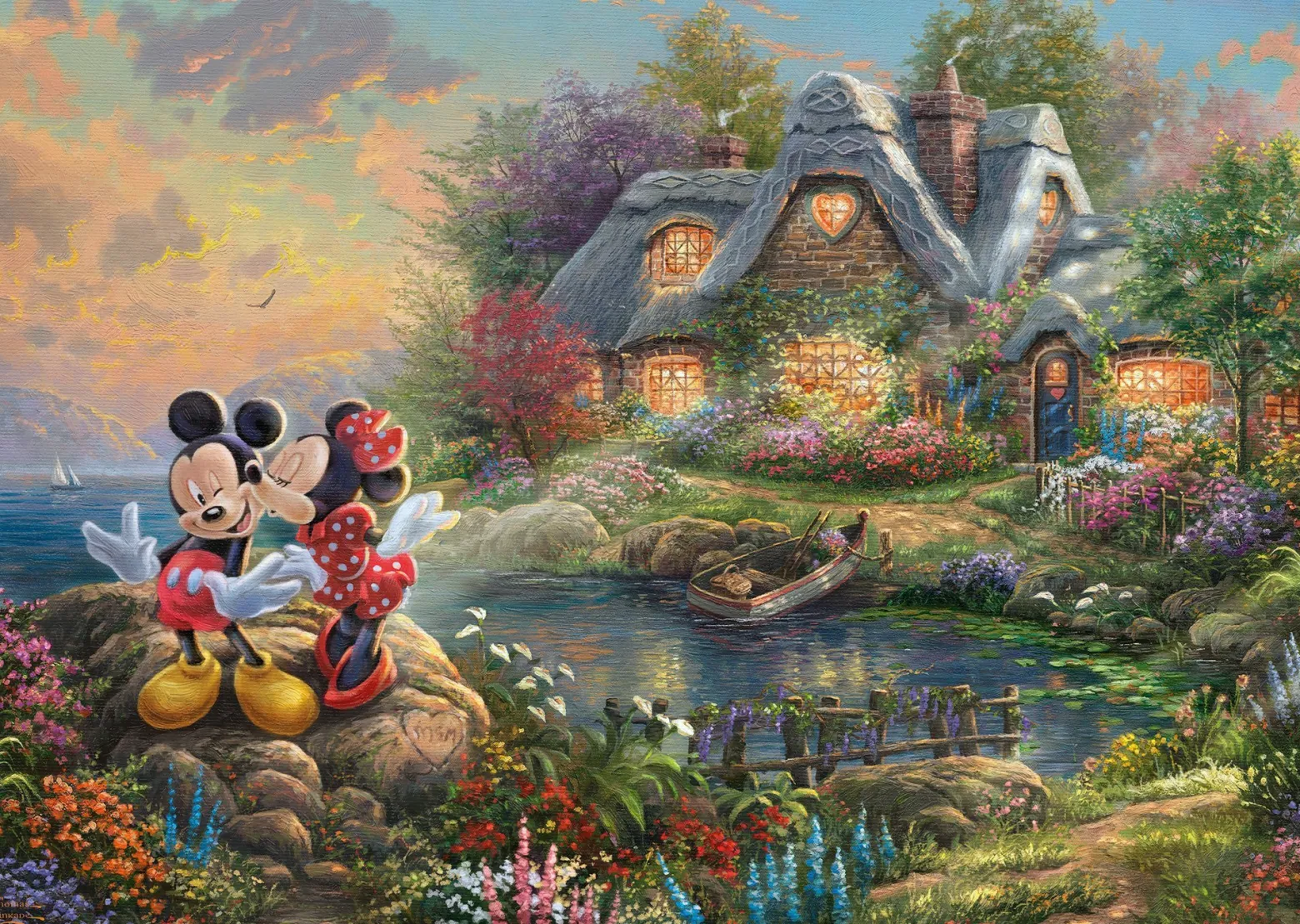 PQ Puzzle 1000 el. THOMAS KINKADE Myszka Miki & Minnie (Disney)