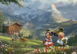 PQ Puzzle 1000 el. THOMAS KINKADE Myszka Miki & Minnie w Alpach (Disney)