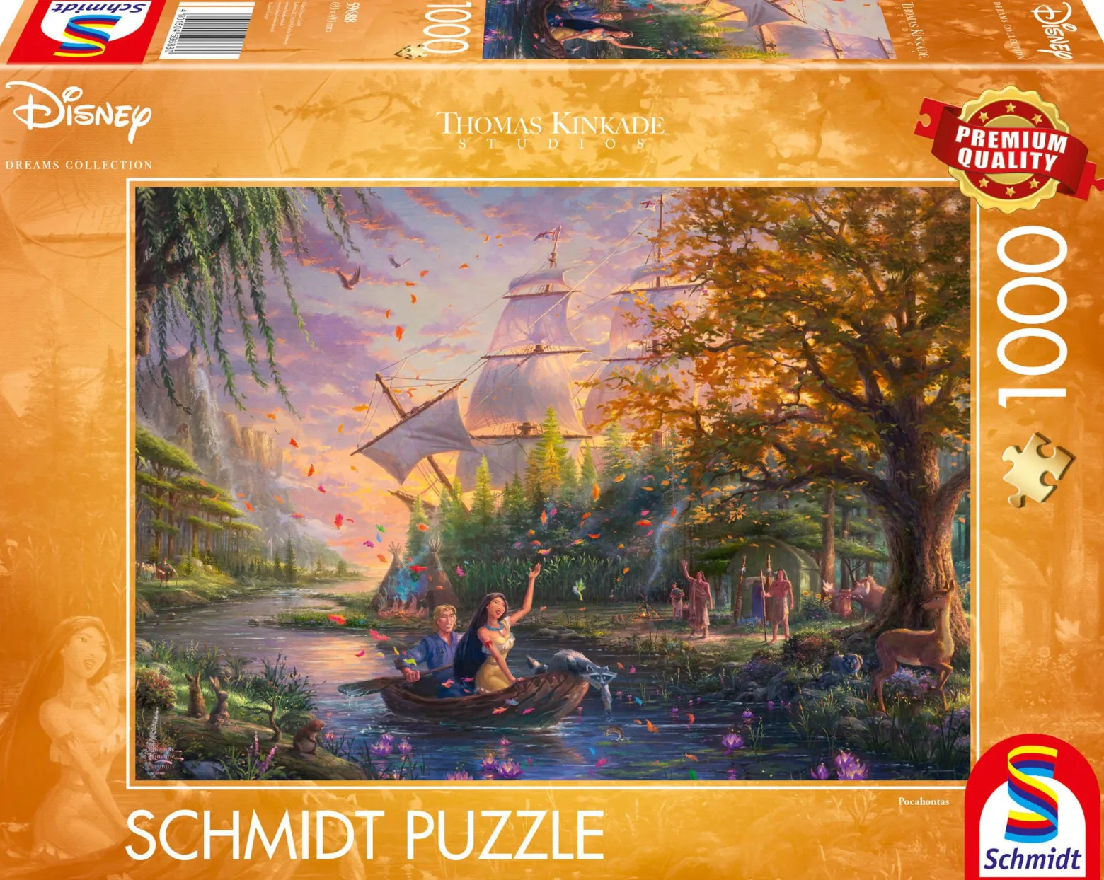 PQ Puzzle 1000 el. THOMAS KINKADE Pocahontas (Disney)