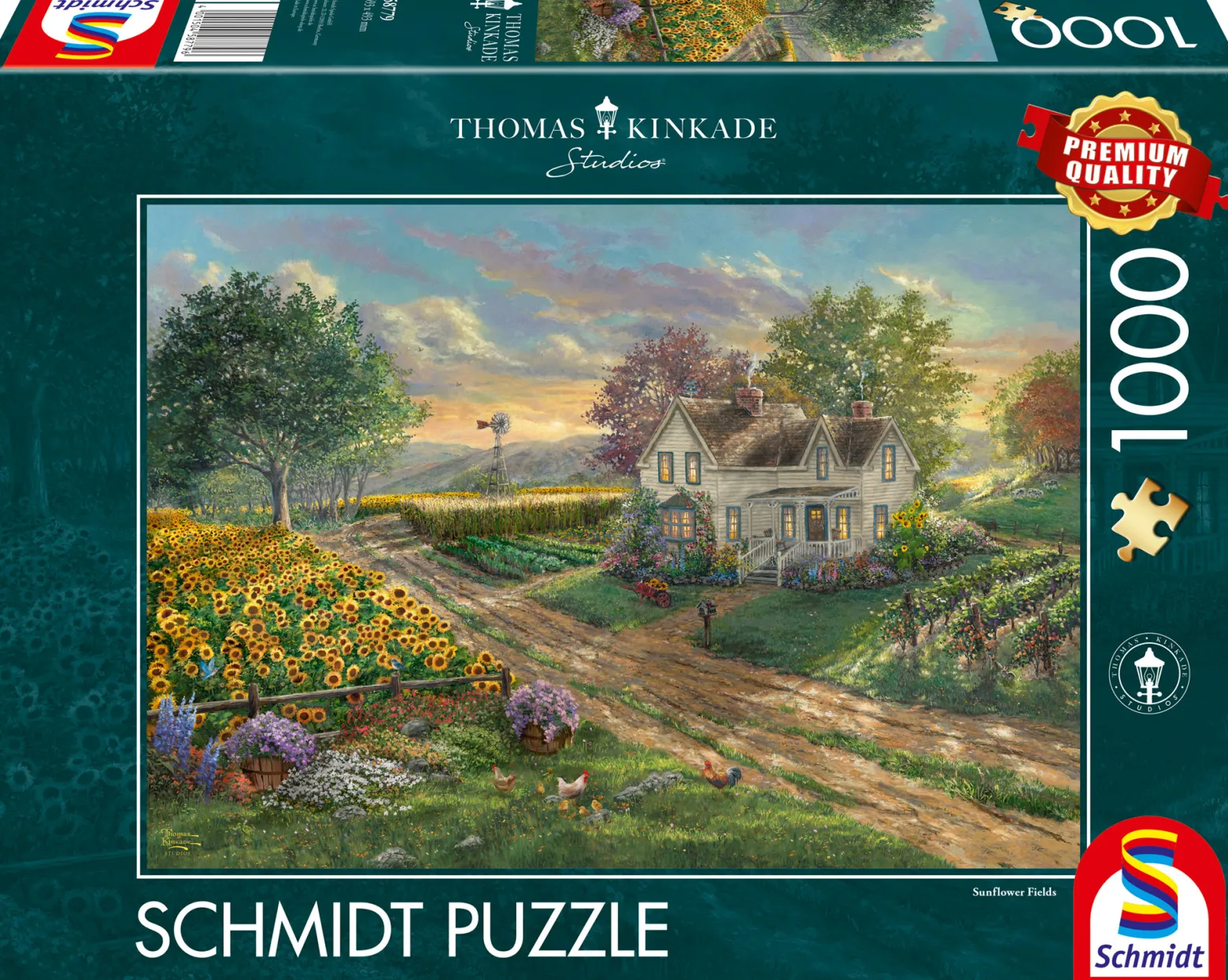 PQ Puzzle 1000 el. THOMAS KINKADE Pole słoneczników