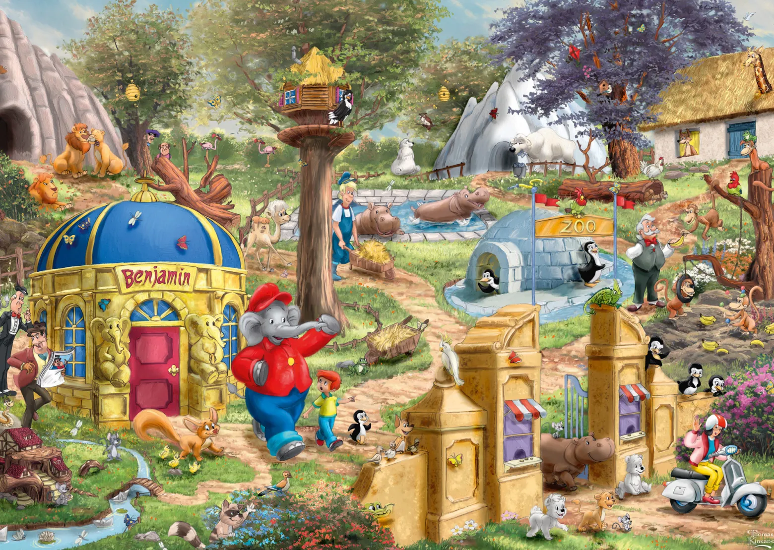PQ Puzzle 1000 el. THOMAS KINKADE Słoń Benjamin
