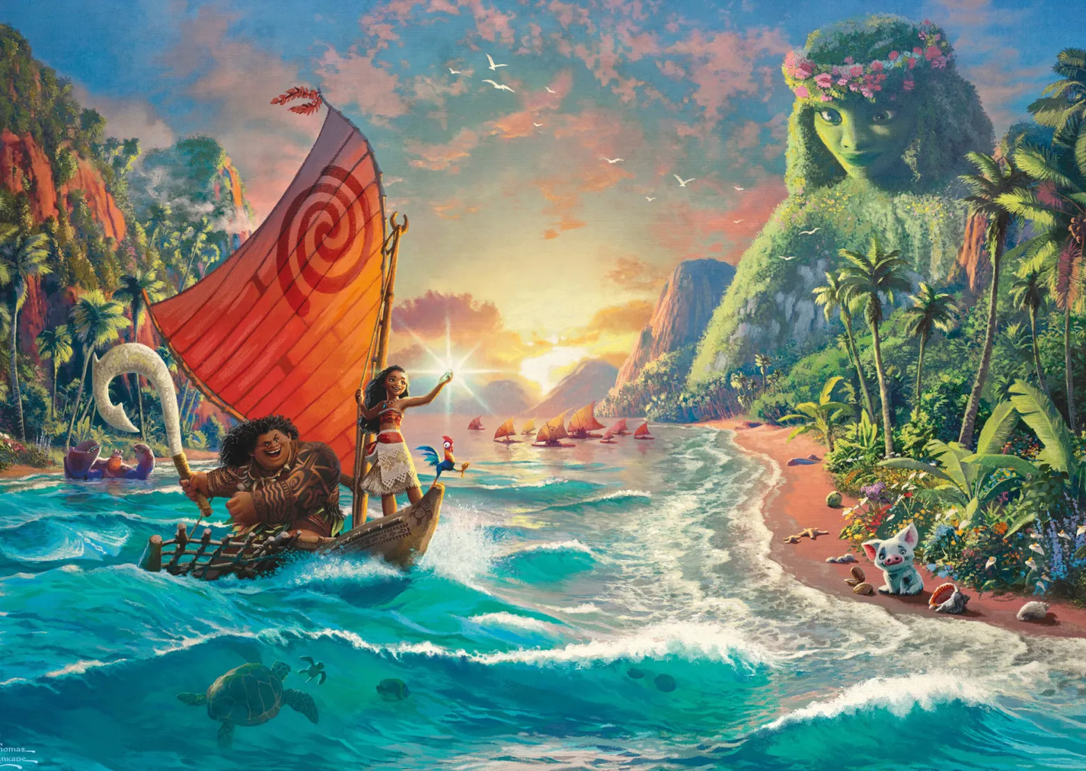PQ Puzzle 1000 el. THOMAS KINKADE Vaiana: Skarb oceanu (Disney)