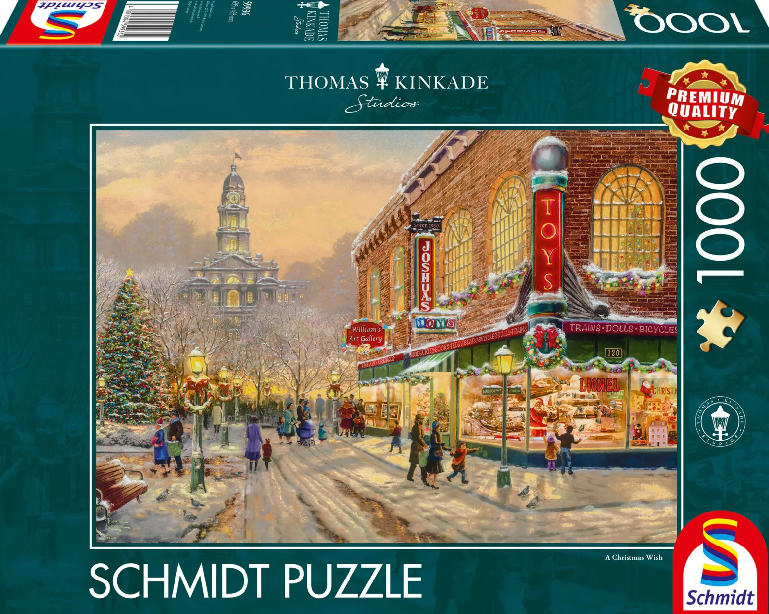 PQ Puzzle 1000 el. THOMAS KINKADE Świąteczne życzenie