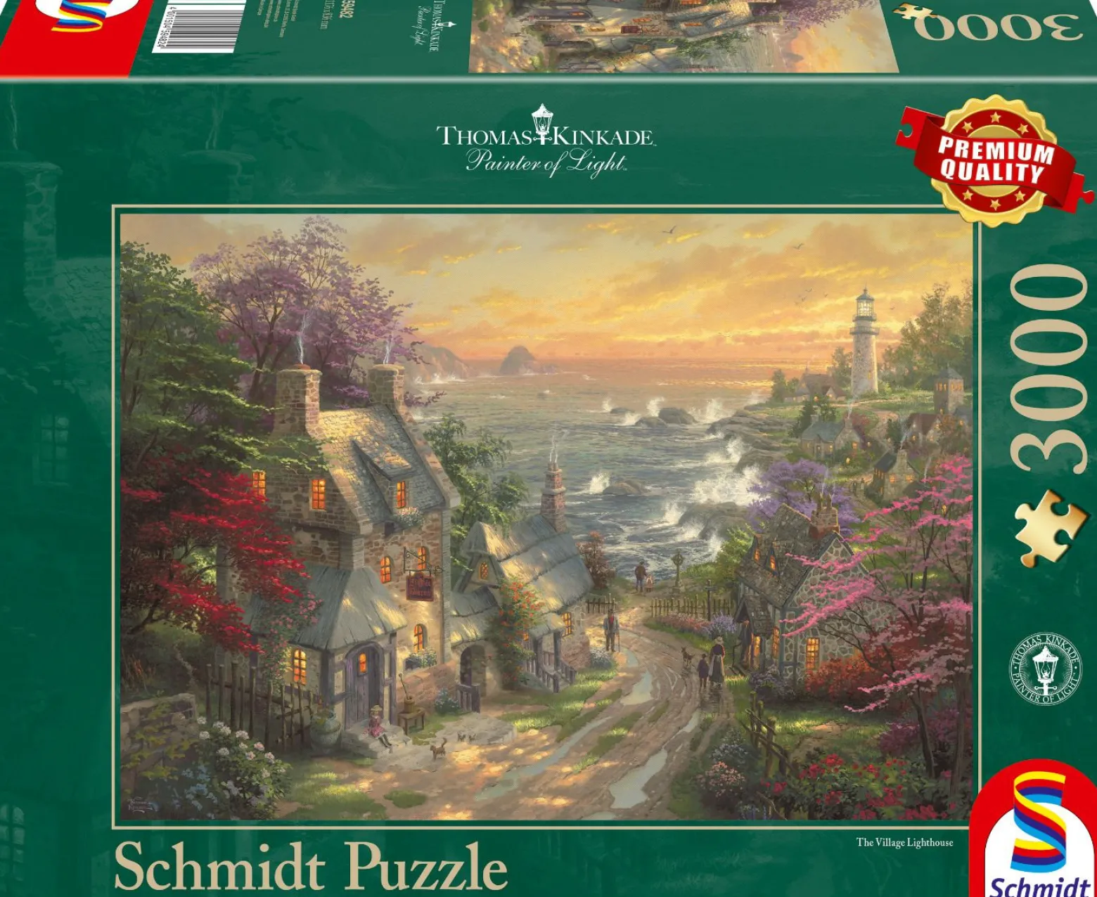 PQ Puzzle 3000 el. THOMAS KINKADE Wioska z latarnią morską w tle