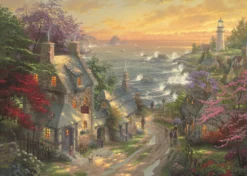 PQ Puzzle 3000 el. THOMAS KINKADE Wioska z latarnią morską w tle